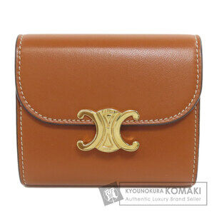 Celine Triomphe Bifold Wallet Calfskin Leather